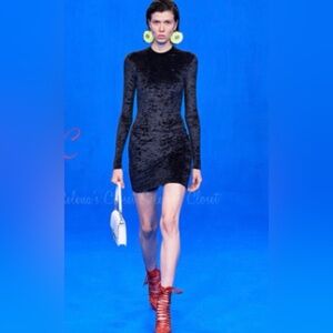 Velvet Balenciaga crushed velvet cycling dress